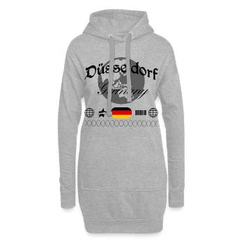 Düsseldorf Deutschland Streetwear Reise Souvenir - Hoodie-Kleid - Grau meliert - Vorne