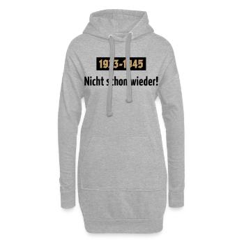 1933-1945 – Nicht Schon Wieder! (POS 2C) - Hoodie-Kleid - Grau meliert - Vorne