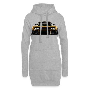 PROJET N°001 – Maître Héros | Automobile Premium - Sweat-shirt à capuche long Femme - gris chiné - Devant