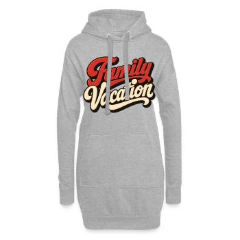 Vacances en famille - Sweat-shirt à capuche long Femme - gris chiné - Devant