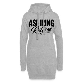 Aspirant retraité - Sweat-shirt à capuche long Femme - gris chiné - Devant