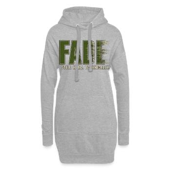 FONDU – Je suis toujours là. Techniquement - Sweat-shirt à capuche long Femme - gris chiné - Devant