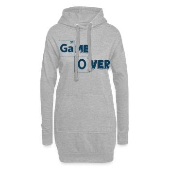 Game over games shirt - Sweat-shirt à capuche long Femme - gris chiné - Devant