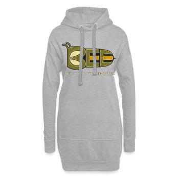 BEE – Occupé est un mot fort - Sweat-shirt à capuche long Femme - gris chiné - Devant