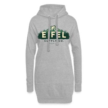 Eifel Supply Co. | Design extérieur vintage - Sweat-shirt à capuche long Femme - gris chiné - Devant