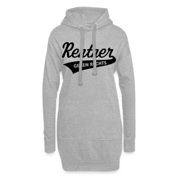 Rentner Gegen Rechts (Rente / Ruhestand / Black) - Hoodie-Kleid - Grau meliert - Vorne