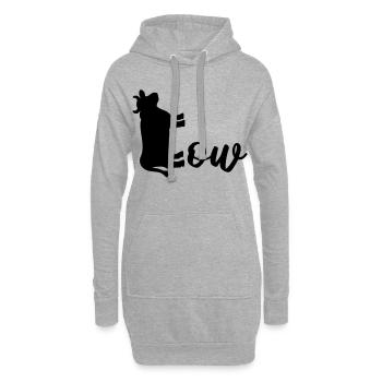 Domestic Cattle Cow - Hoodie Dress - heather grey - Front