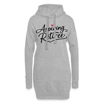 Aspirant retraité - Sweat-shirt à capuche long Femme - gris chiné - Devant