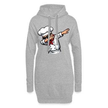 Cuisinier de dabping - Sweat-shirt à capuche long Femme - gris chiné - Devant