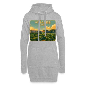 Vinales Kuba - Hoodie-Kleid - Grau meliert - Vorne