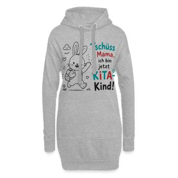 KiTa Abschied Bunny - Hoodie-Kleid - Grau meliert - Vorne