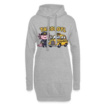 Taxolotl taxolotl avec un taxolotl jaune - Sweat-shirt à capuche long Femme - gris chiné - Devant