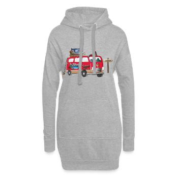 Kanada Camper Motiv Vanlife Camping Urlaub - Hoodie-Kleid - Grau meliert - Vorne