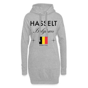 Hasselt Belgique Coordonnées Souvenir de voyage - Sweat-shirt à capuche long Femme - gris chiné - Devant