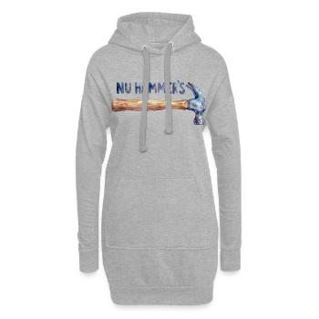 Marteau aquarelle - Le Marteau Nu - Sweat-shirt à capuche long Femme - gris chiné - Devant