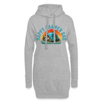 GLÜCKLICHER CAMPER-PAPA - Hoodie-Kleid - Grau meliert - Vorne
