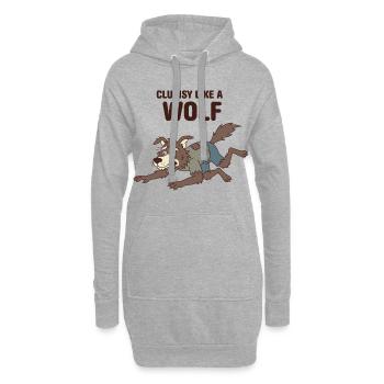 Why Always Me Werewolf – lustiges Halloween-T-Shirt - Hoodie-Kleid - Grau meliert - Vorne