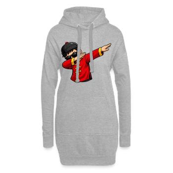 Dabbing Chinese - Hoodie-Kleid - Grau meliert - Vorne