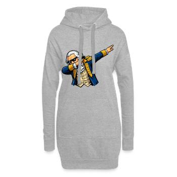 Dabbing George Washington - Hoodie Dress - heather grey - Front