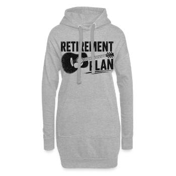 Piano de retraite Guitare - Sweat-shirt à capuche long Femme - gris chiné - Devant