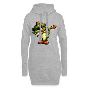 Dabbing Barsch - Hoodie-Kleid - Grau meliert - Vorne