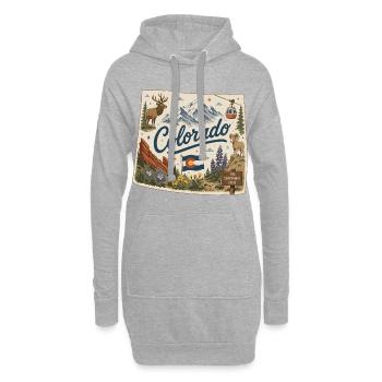 Vintage Colorado Rocky Mountains Kunstaufkleber - Hoodie-Kleid - Grau meliert - Vorne