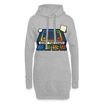SORT THE EDGES - Hoodie-Kleid - Grau meliert - Vorne