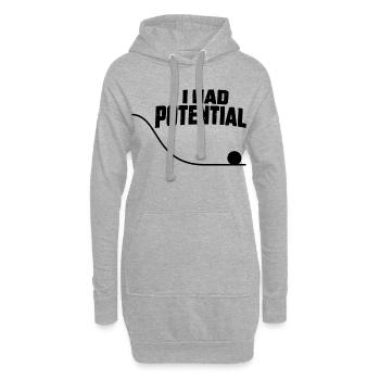 Ich hatte potenzielle Energie-Physique Humou - Hoodie-Kleid - Grau meliert - Vorne