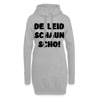 De Leid schaun scho Bayern Dialekt Spruch - Hoodie-Kleid - Grau meliert - Vorne