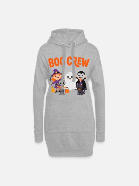 Boo Crew Halloween Friends - Hoodie Dress - heather grey