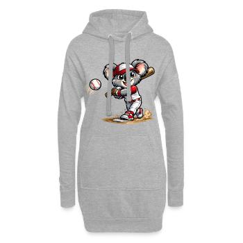 Koala Baseball - Hoodie-Kleid - Grau meliert - Vorne