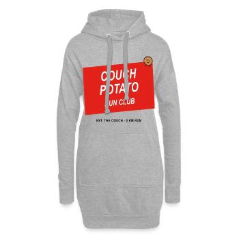 Couch Potato Run Club - Hoodie-Kleid - Grau meliert - Vorne