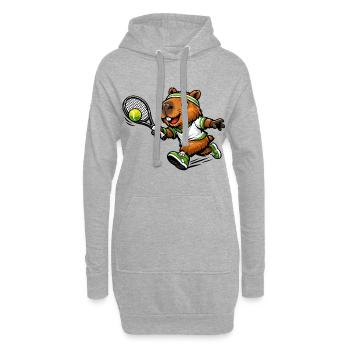 koala, poker, pokerspiel, spielkarten, pokerchips, - Hoodie-Kleid - Grau meliert - Vorne