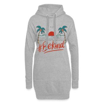 BeKind Sunset Palm Tee - Hoodie-Kleid - Grau meliert - Vorne
