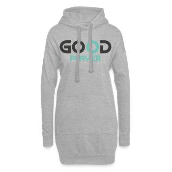 Gute Spieler, die Sportliebhaber - Hoodie-Kleid - Grau meliert - Vorne