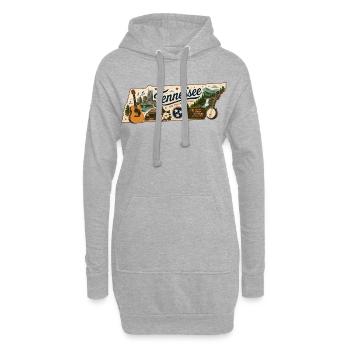 Tennessee Great Smoky Mountains Vintage-Aufkleber - Hoodie-Kleid - Grau meliert - Vorne