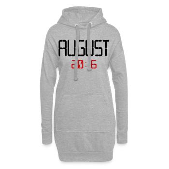 10. Geburtstag, August 2016 - Hoodie-Kleid - Grau meliert - Vorne