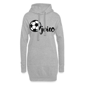 Fußball Papa Papa - Hoodie-Kleid - Grau meliert - Vorne