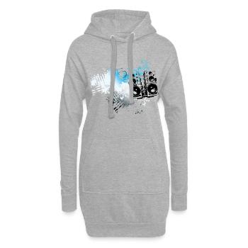 Frutiger Metro speakers - Floral Grunge Splash - Hoodie Dress - heather grey - Front