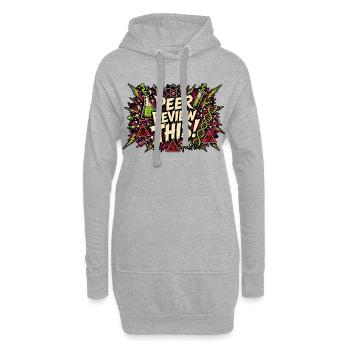 Peer Review This! Lab Pop Art - Hoodie Dress - heather grey - Front
