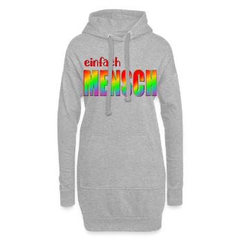 MENSCH INKLUSION VIELFALT - Hoodie-Kleid - Grau meliert - Vorne