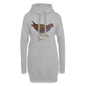 Marouette ponctuée - Sweat-shirt à capuche long Femme - gris chiné - Devant