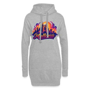 Mallorca Skyline – Epic Colorful Silhouette - Hoodie Dress - heather grey - Front