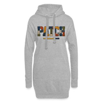 PATCH – Continuous Updating - Hoodie Dress - heather grey - Front