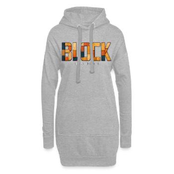 BLOCK – Building Character | Wooden play on words - Hoodie Dress - heather grey - Front