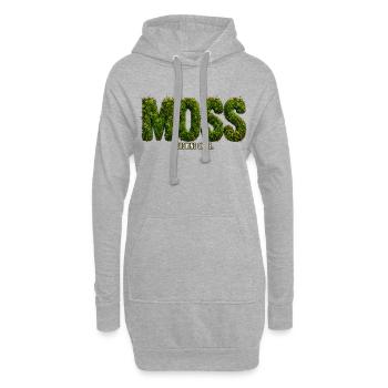 MOSS – Growing Inside Me | Botanical pun - Hoodie Dress - heather grey - Front