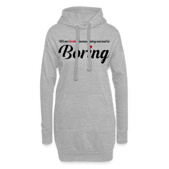 Cœur Besties Conception d’Amitié - Sweat-shirt à capuche long Femme - gris chiné - Devant