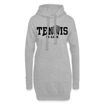 Tennis ist Leben - Hoodie-Kleid - Grau meliert - Vorne