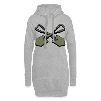 Cruising Tactical Spades Illustration - Hoodie Dress - heather grey - Front