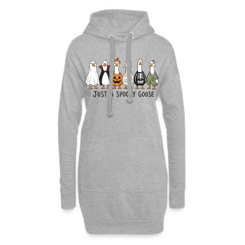 Just a Spooky Goose - Funny Halloween Geese - Hoodie Dress - heather grey - Front